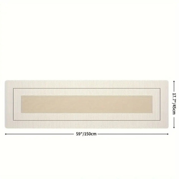 Tapis de cuisine à fleurs et rayures