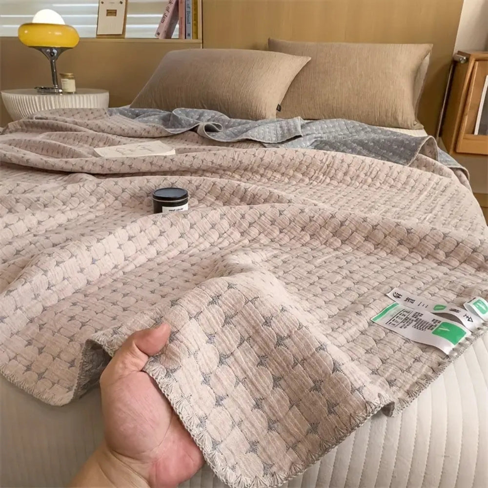 Wendbare gesteppte Baumwoll-Seersucker-Decke