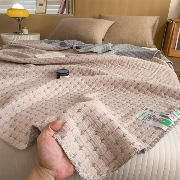 Wendbare gesteppte Baumwoll-Seersucker-Decke