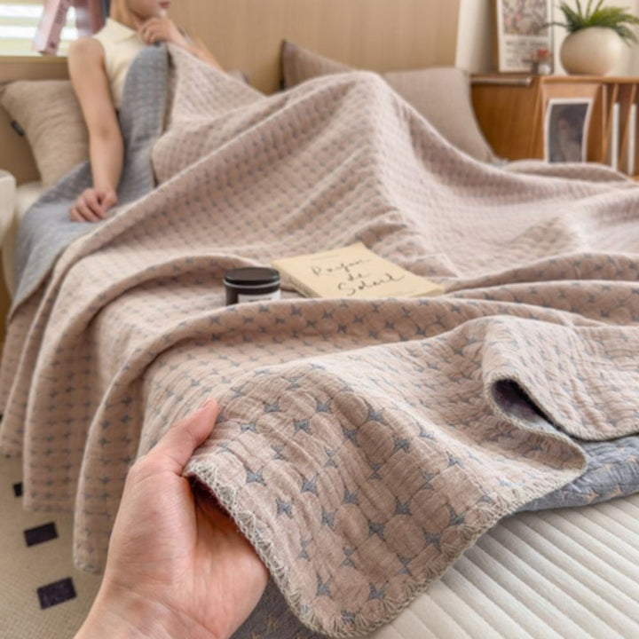 Wendbare gesteppte Baumwoll-Seersucker-Decke