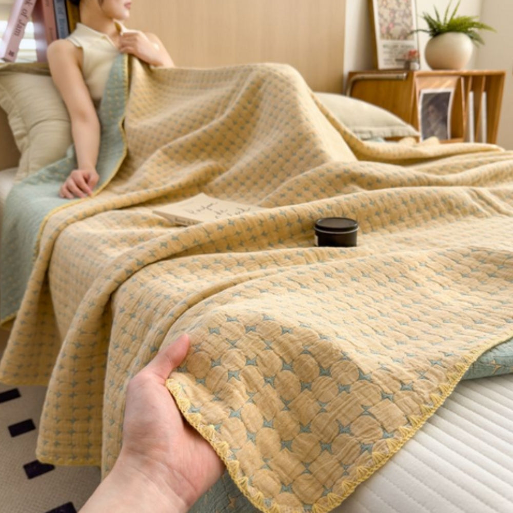 Wendbare gesteppte Baumwoll-Seersucker-Decke