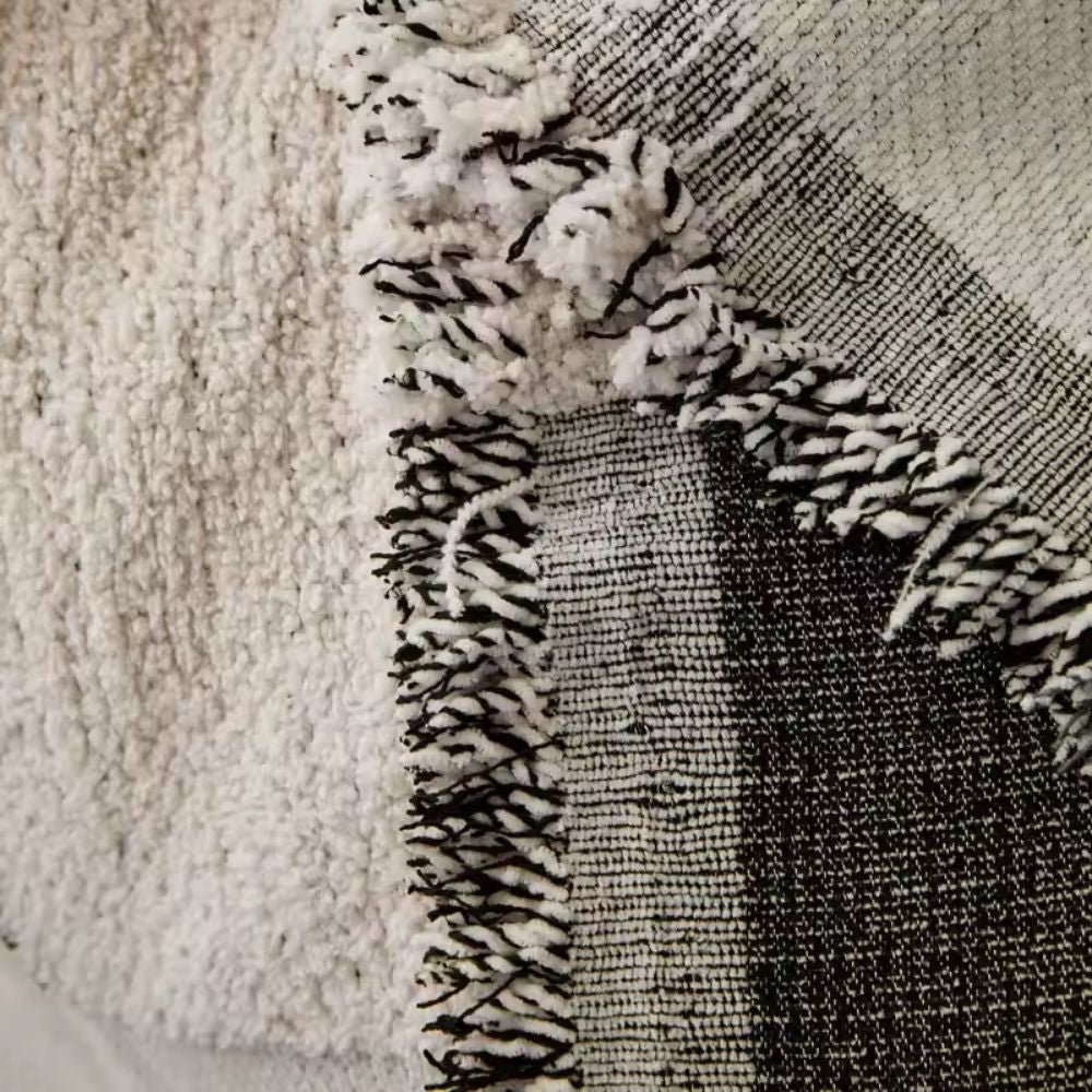 Jeté de canapé en chenille à formes abstraites
