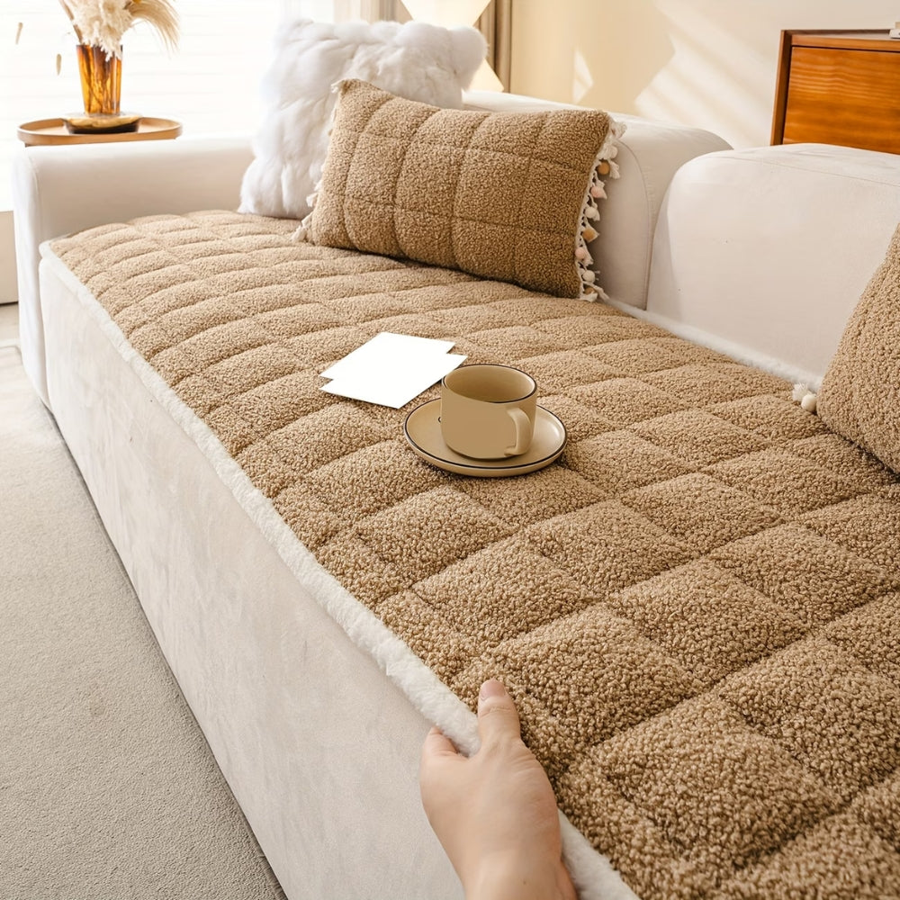Sofaüberwurf Bouclé Karostruktur