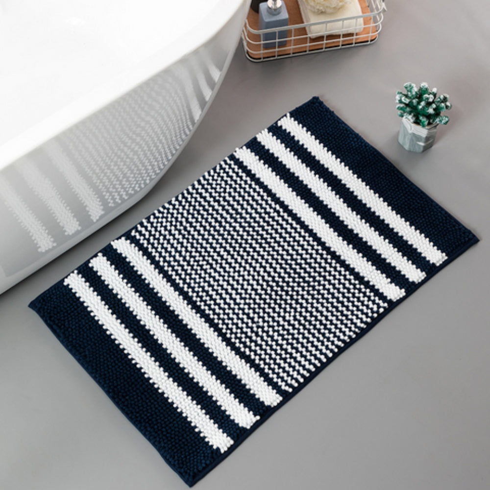 Badematte Chenille Streifen