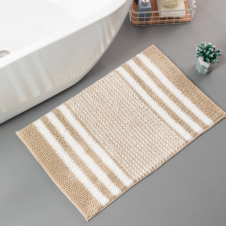 Badematte Chenille Streifen