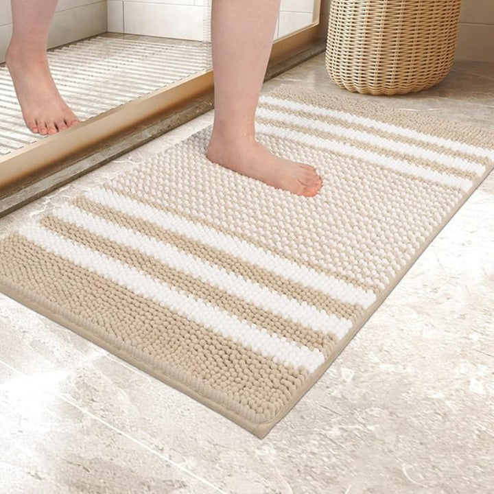 Badematte Chenille Streifen