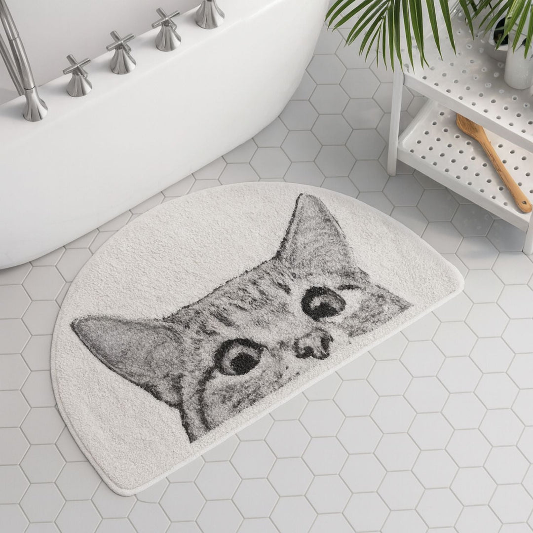 Badematte Katzenmotiv