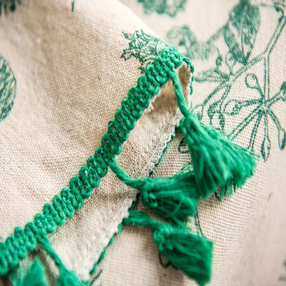 Tischdecke rund Zapfenmotiv