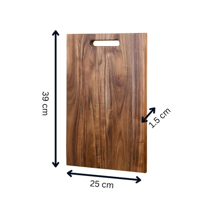Planche à découper en bois massif à poignée