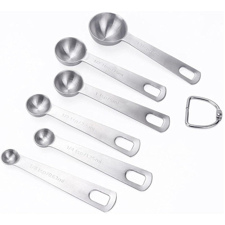 Messlöffel aus Edelstahl, 6er-Set