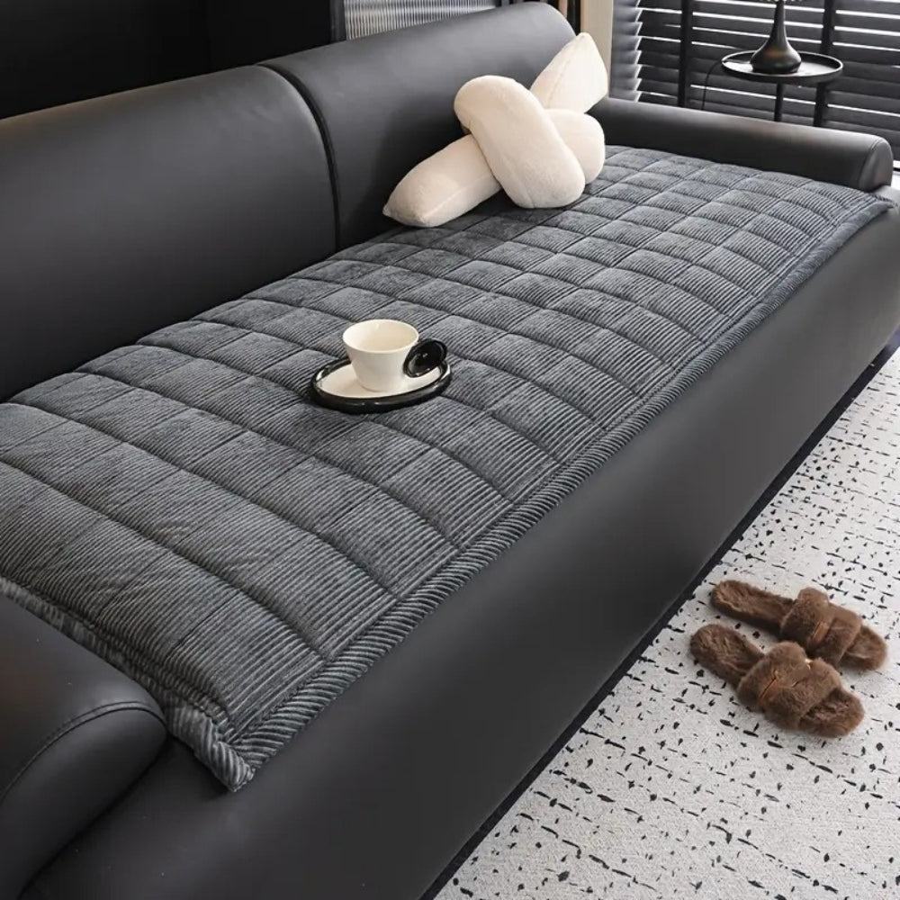 Sofaüberwurf gesteppt Linienmuster