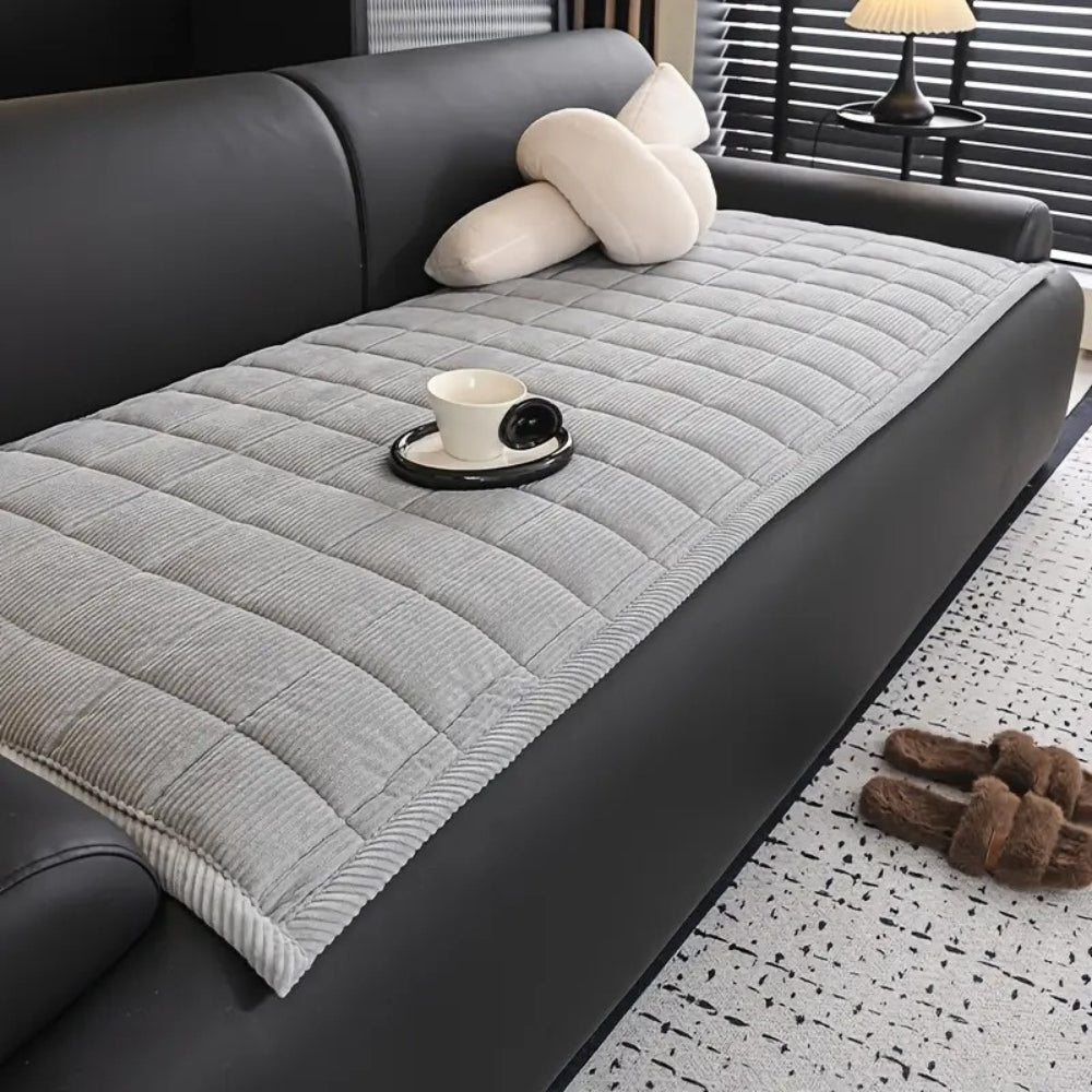 Sofaüberwurf gesteppt Linienmuster
