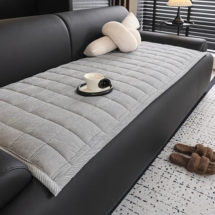 Sofaüberwurf gesteppt Linienmuster