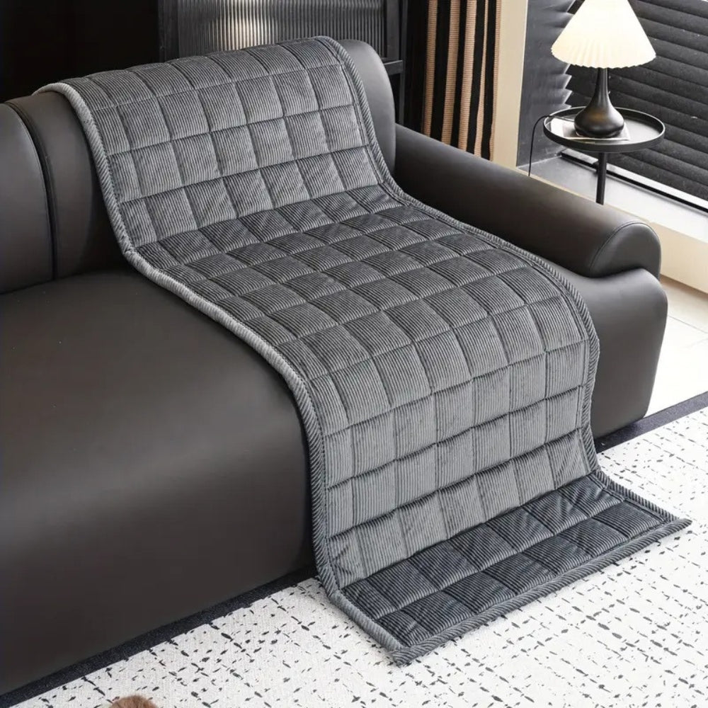 Sofaüberwurf gesteppt Linienmuster