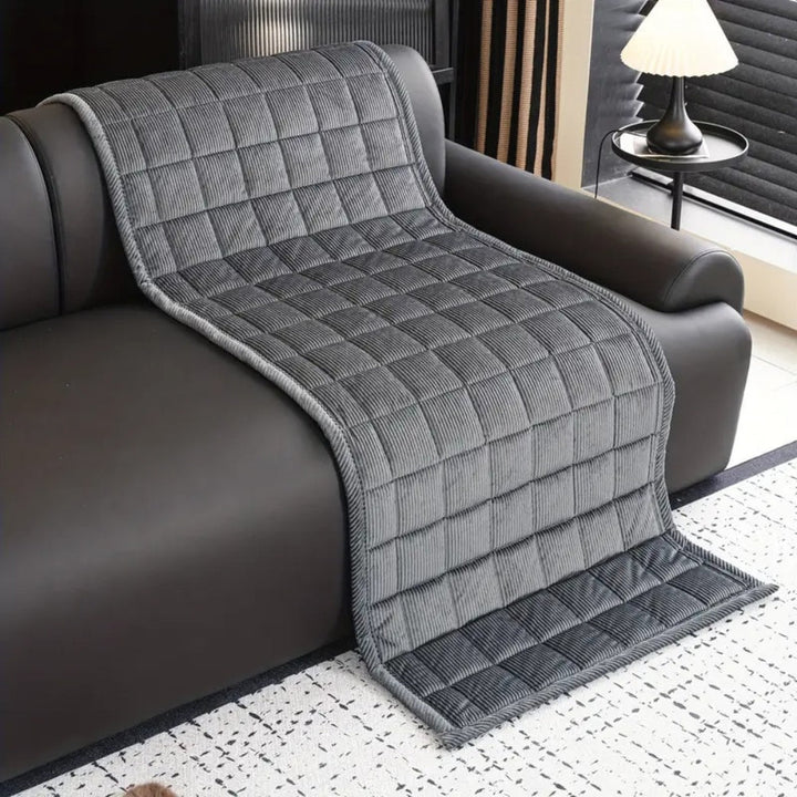 Sofaüberwurf gesteppt Linienmuster