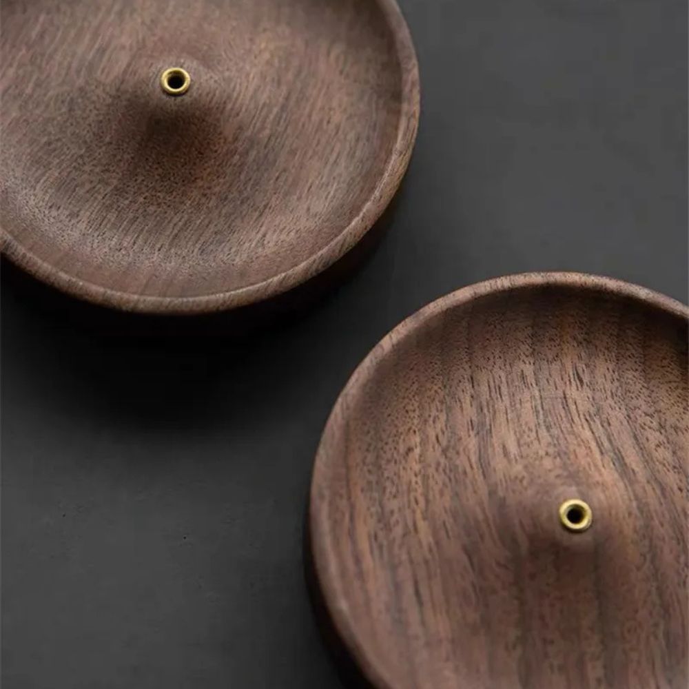 Räucherstäbchenhalter Holz mit Aschefang