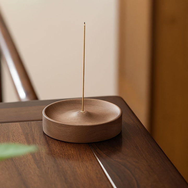 Räucherstäbchenhalter Holz mit Aschefang