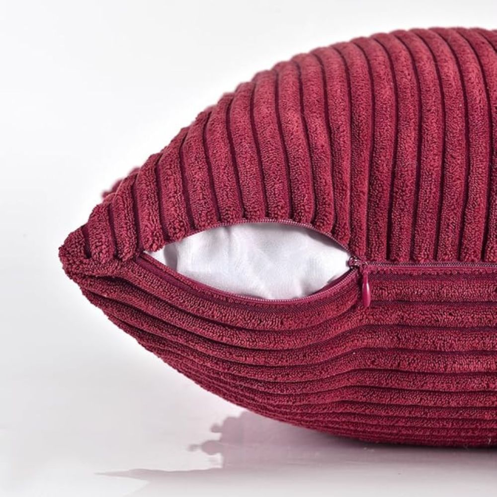 Rustikaler Cord-Kissenbezug – Ansicht 02