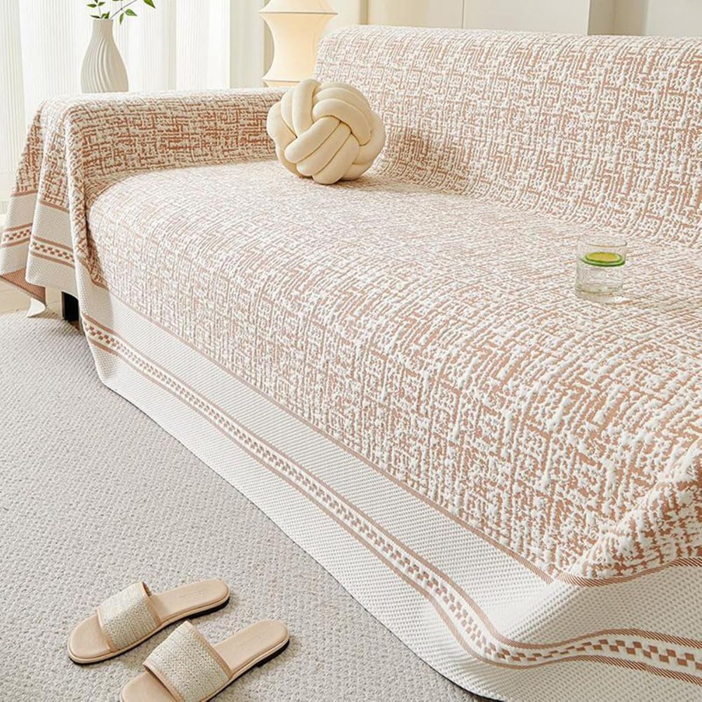 Sofaüberwurf Chenille Wüstenmotiv