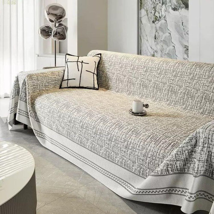 Sofaüberwurf Chenille Wüstenmotiv