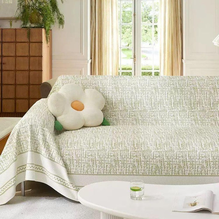 Sofaüberwurf Chenille Wüstenmotiv