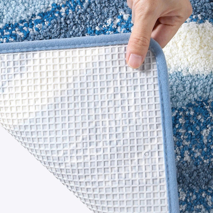 Badematte mit Fußabdruckmuster