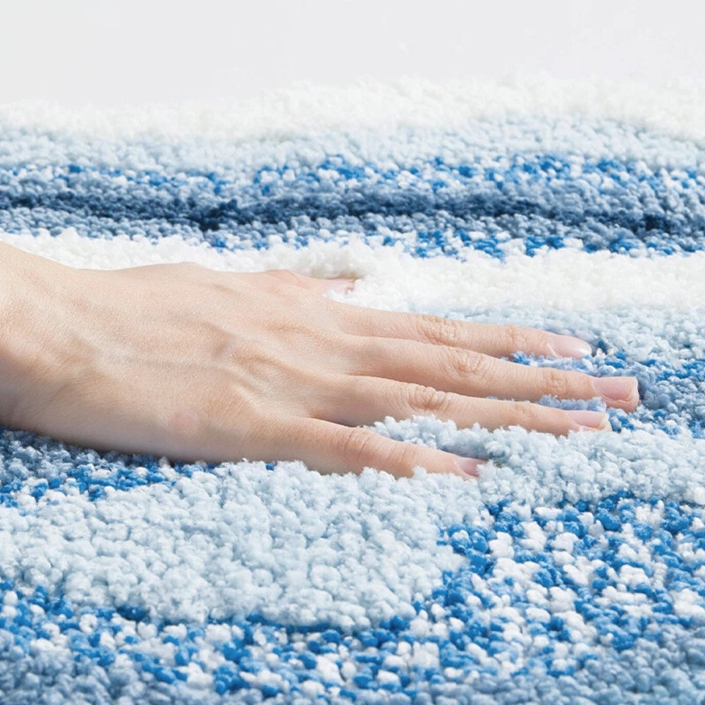 Badematte mit Fußabdruckmuster