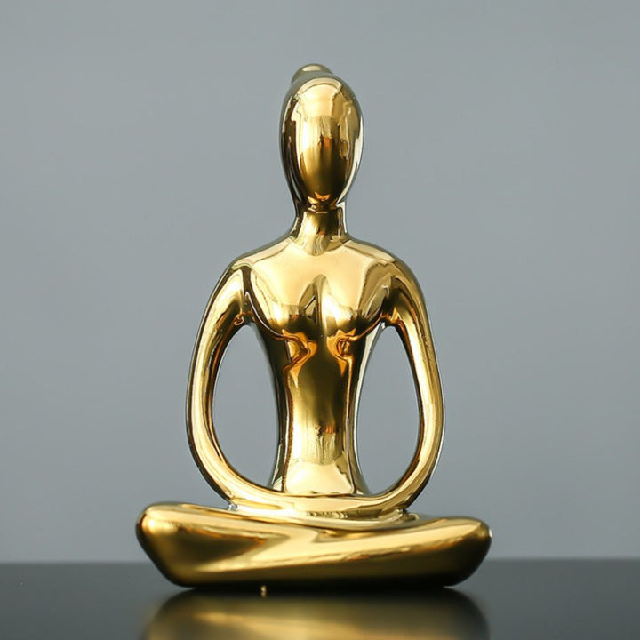 Skulptur Keramik meditierende Frau