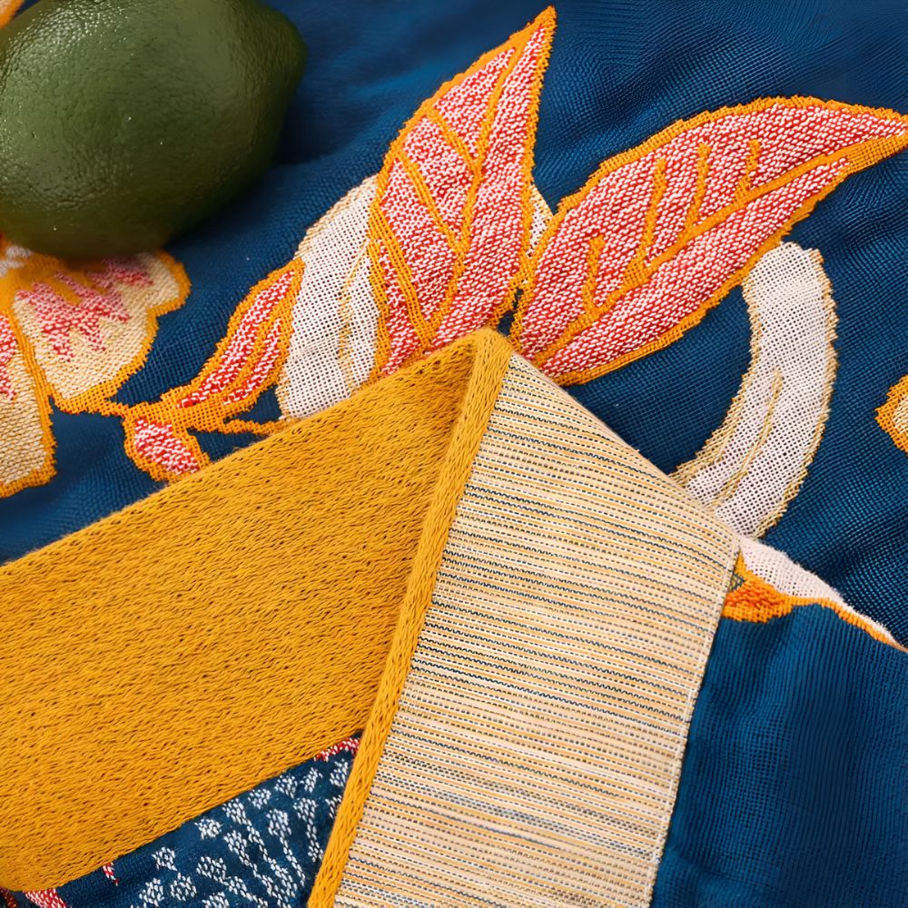 Wendbare Baumwoll-Tagesdecke mit Blumenmuster, Queen-Format