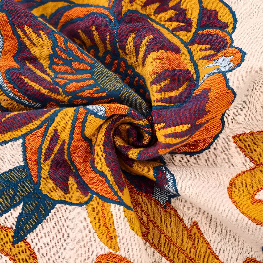 Wendbare Baumwoll-Tagesdecke mit Blumenmuster, Queen-Format