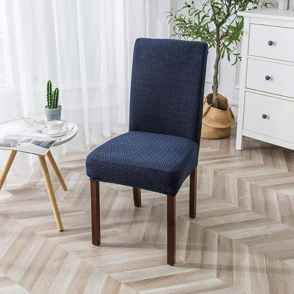 Stuhlhusse Samt Jacquard elastisch