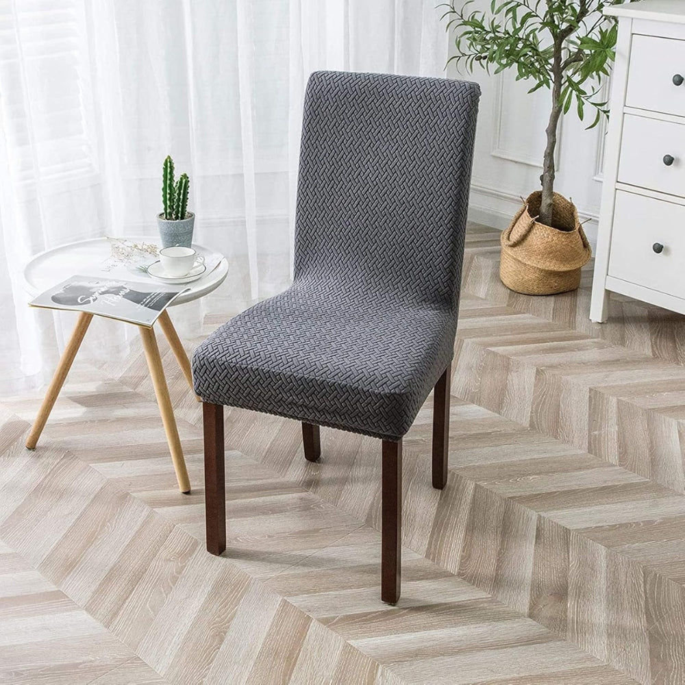 Stuhlhusse Samt Jacquard elastisch