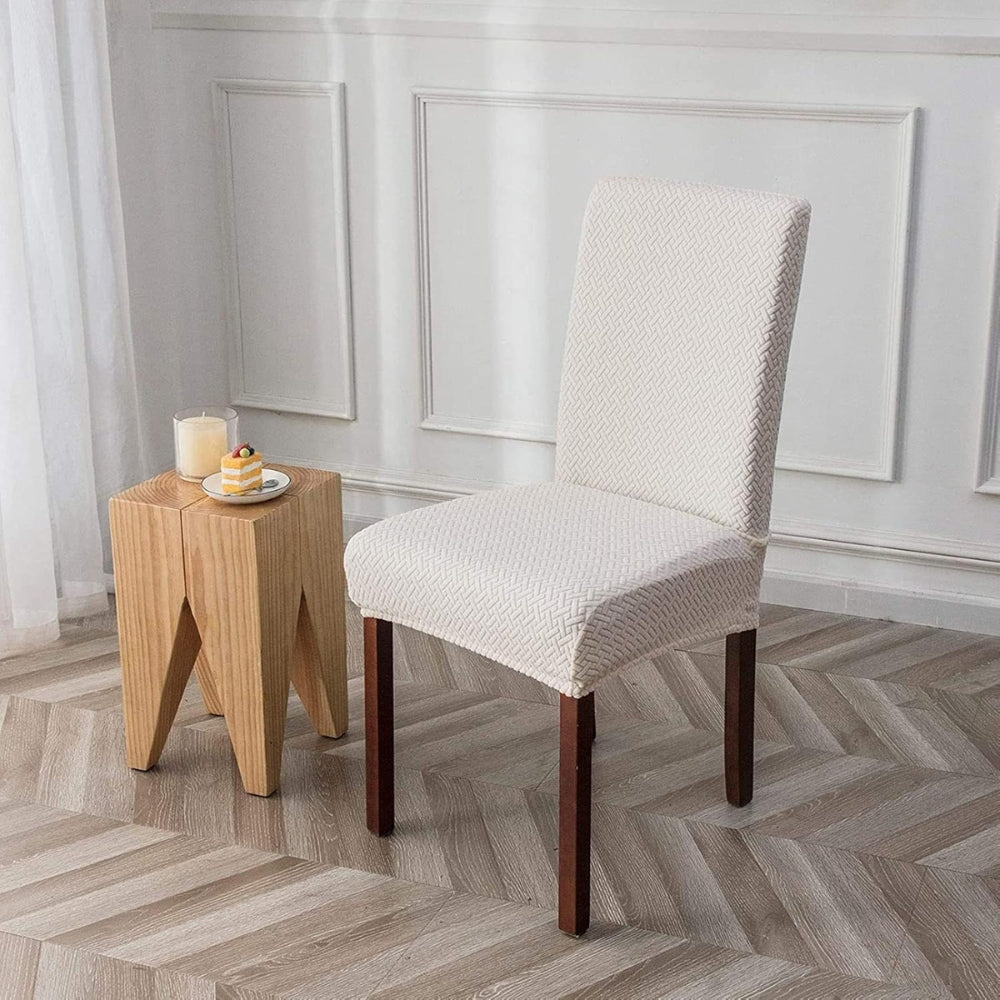 Stuhlhusse Samt Jacquard elastisch