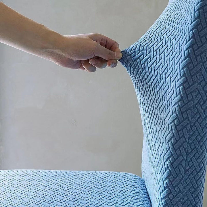 Stuhlhusse Samt Jacquard elastisch