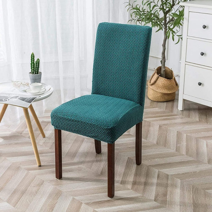 Stuhlhusse Samt Jacquard elastisch