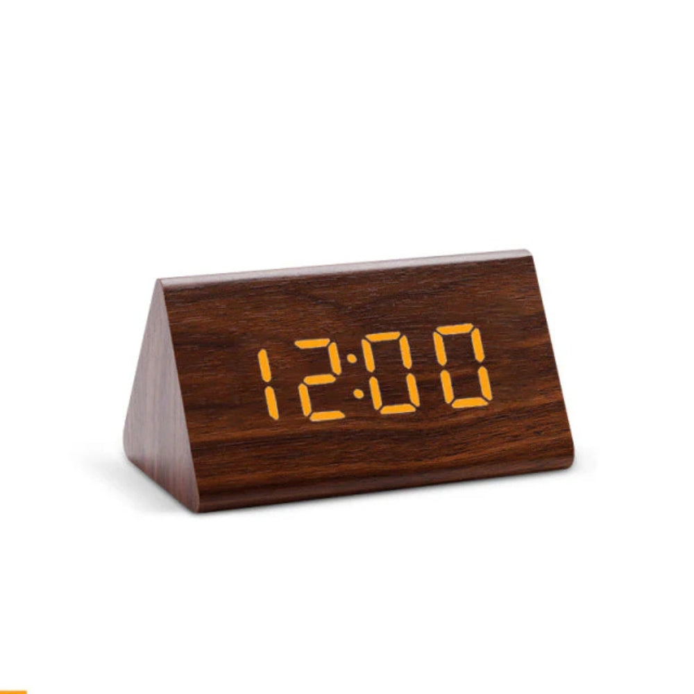 Wecker LED in Holzoptik digital