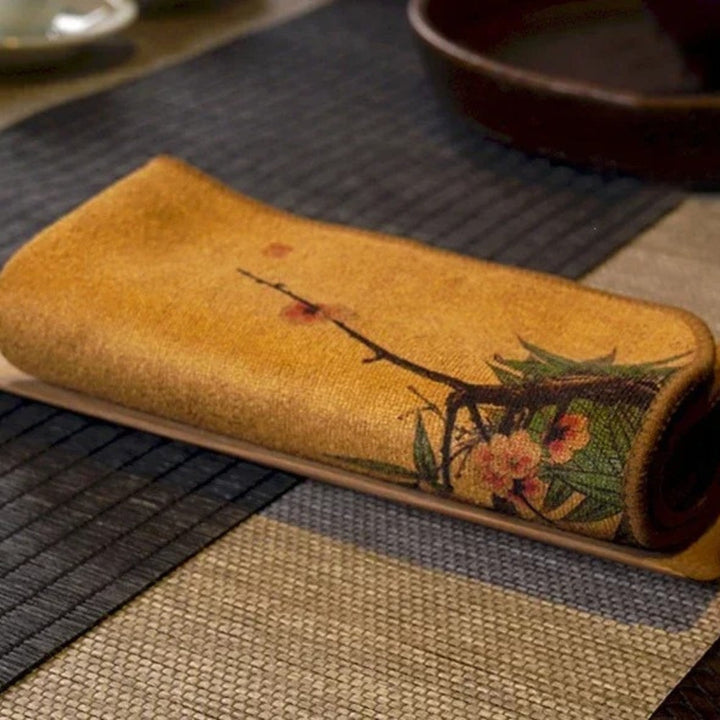 Torchon à motifs japonais