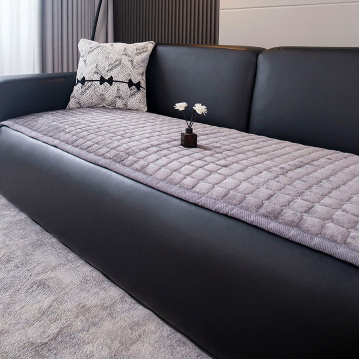 Sofaüberwurf gesteppt Plüsch