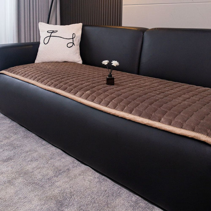 Sofaüberwurf gesteppt Plüsch