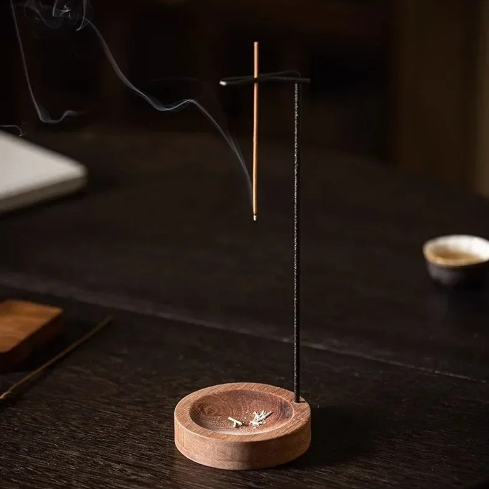 Räucherhalter Holz mit Metallelement