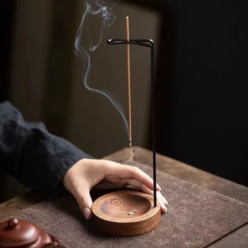 Räucherhalter Holz mit Metallelement