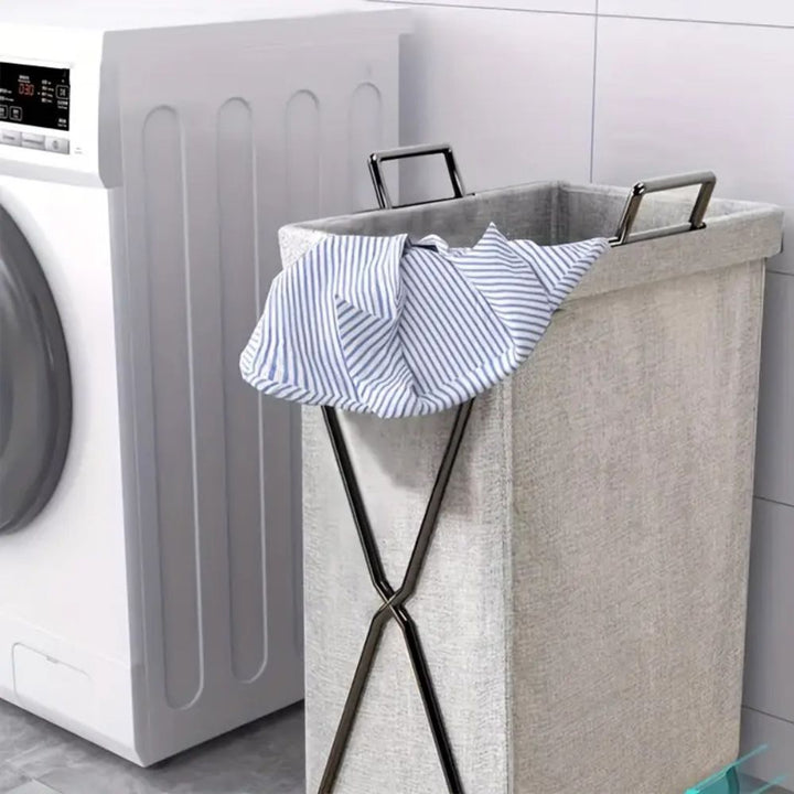 Panier à linge pliable à doublure déperlante