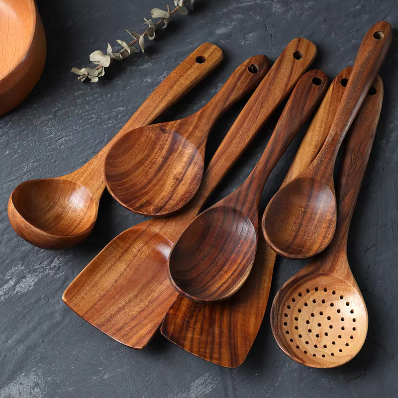 Küchenhelfer Teakholz 7-teiliges Set