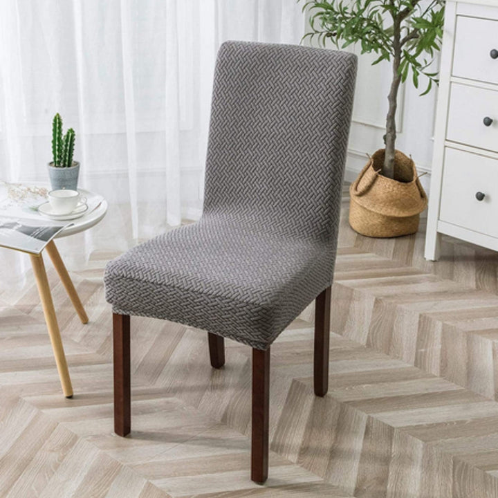 Stuhlhusse Samt Jacquard elastisch