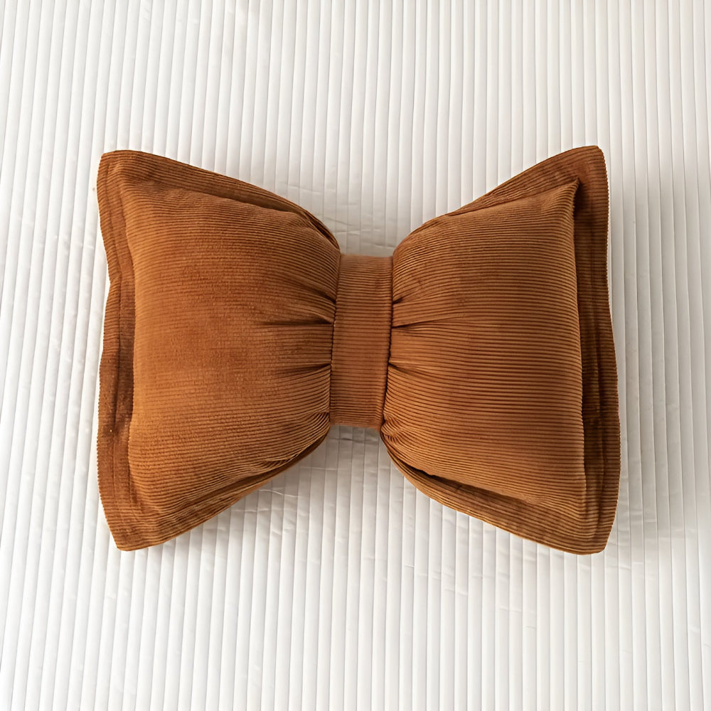 Dekokissen aus Cord in Knotenform