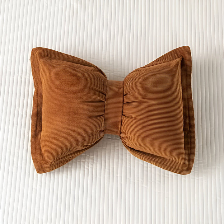 Dekokissen aus Cord in Knotenform