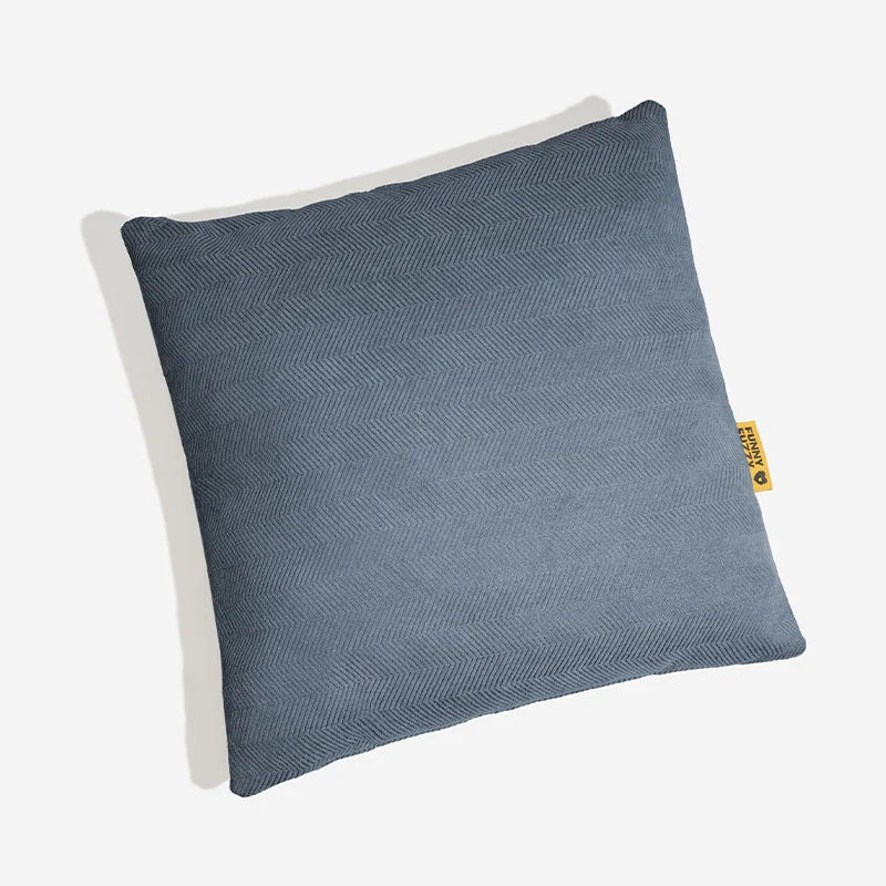 Wasserdichter Chenille-Sofabezug mit Fischgrätmuster – Blaugrau