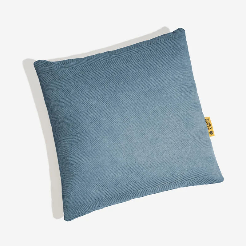 Wasserdichter Chenille-Sofabezug mit Fischgrätmuster – Seeblau
