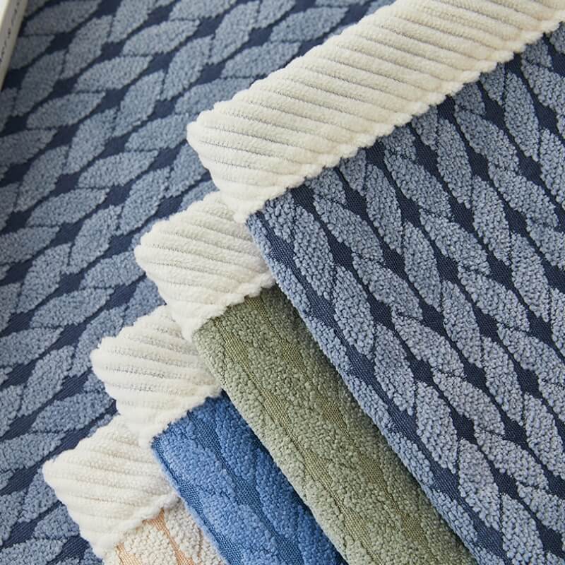 Wasserabweisender Chenille-Sofabezug mit Fischgrätstruktur