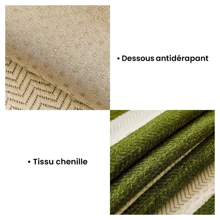 Gestreifter Vintage-Chenille-Sofabezug, rutschfest